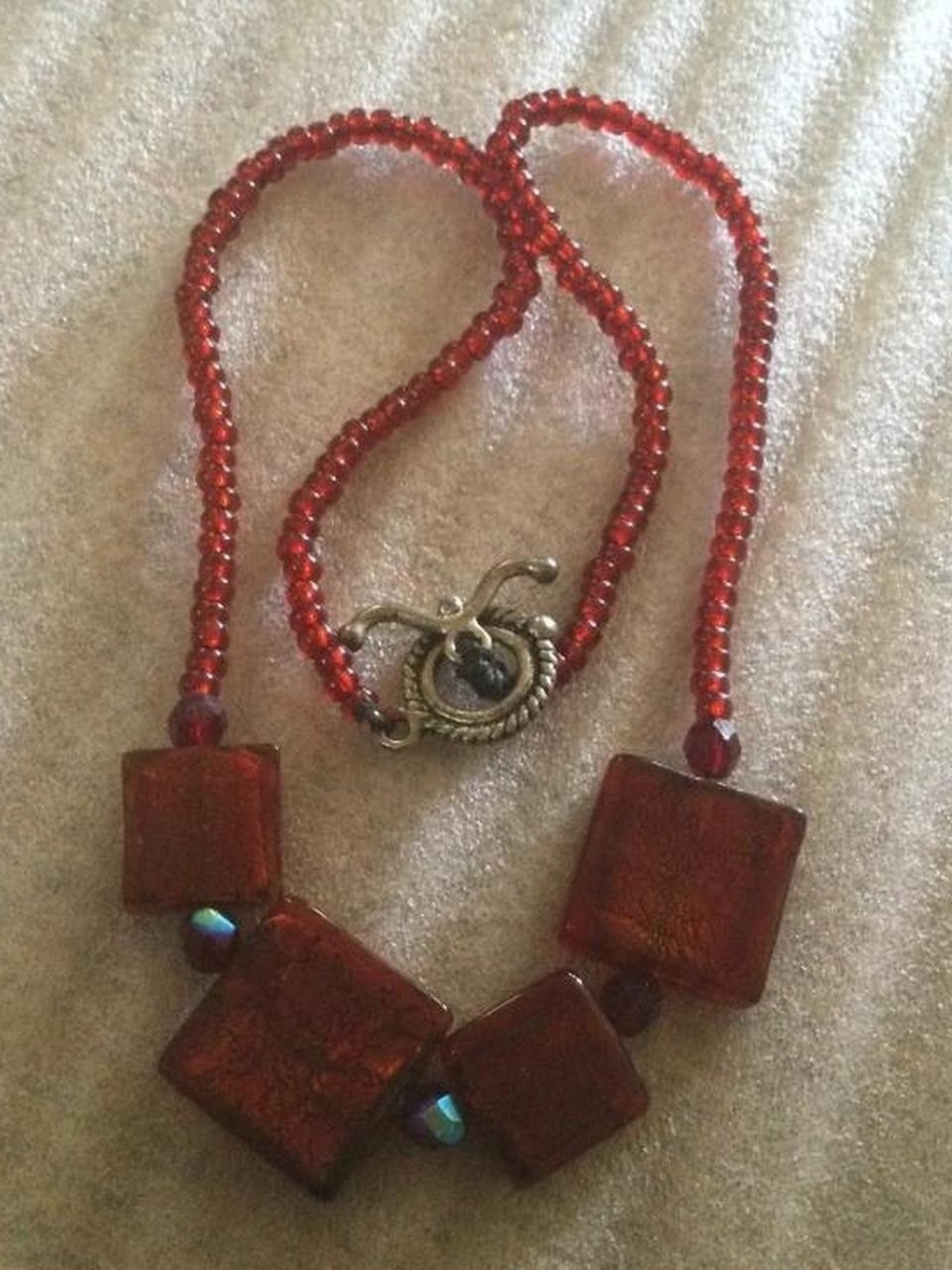 Red Glass Necklace